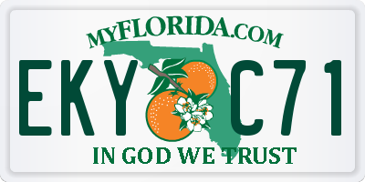 FL license plate EKYC71