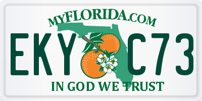 FL license plate EKYC73