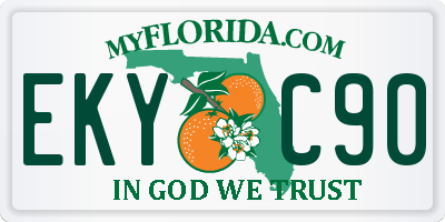 FL license plate EKYC90