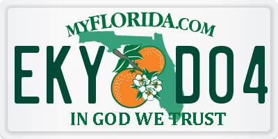 FL license plate EKYD04