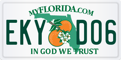 FL license plate EKYD06