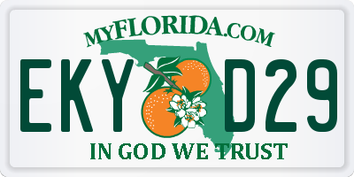 FL license plate EKYD29