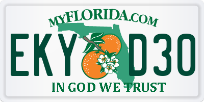 FL license plate EKYD30