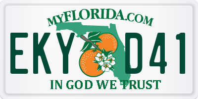 FL license plate EKYD41