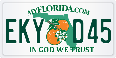 FL license plate EKYD45