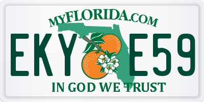 FL license plate EKYE59