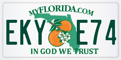 FL license plate EKYE74