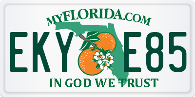 FL license plate EKYE85