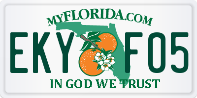 FL license plate EKYF05