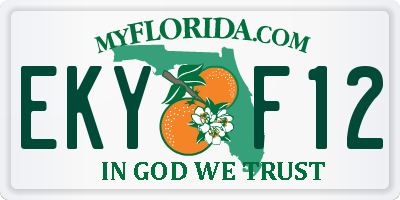 FL license plate EKYF12