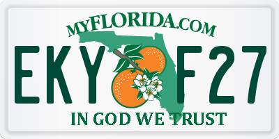 FL license plate EKYF27