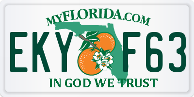 FL license plate EKYF63
