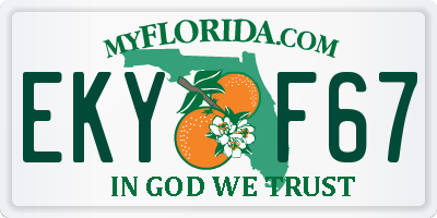 FL license plate EKYF67