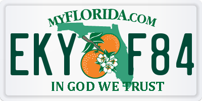 FL license plate EKYF84