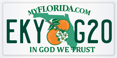 FL license plate EKYG20