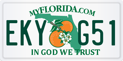 FL license plate EKYG51