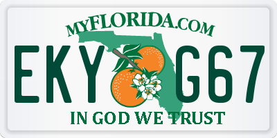 FL license plate EKYG67