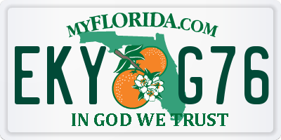 FL license plate EKYG76