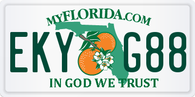 FL license plate EKYG88