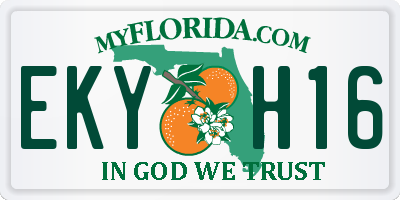 FL license plate EKYH16