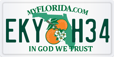 FL license plate EKYH34