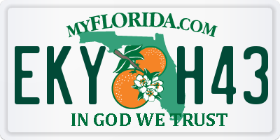 FL license plate EKYH43