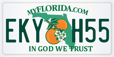 FL license plate EKYH55