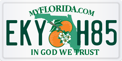 FL license plate EKYH85