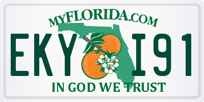 FL license plate EKYI91