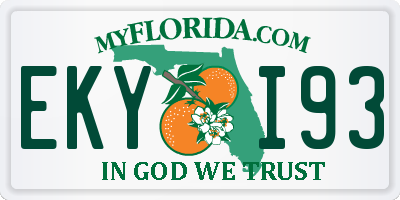 FL license plate EKYI93