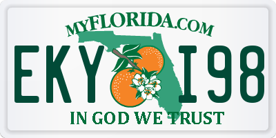 FL license plate EKYI98