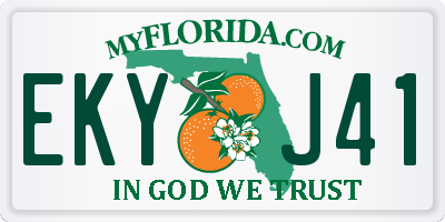 FL license plate EKYJ41