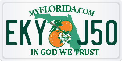 FL license plate EKYJ50