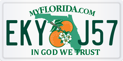 FL license plate EKYJ57