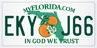 FL license plate EKYJ66