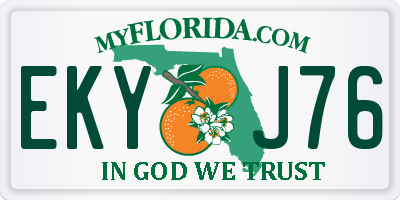 FL license plate EKYJ76