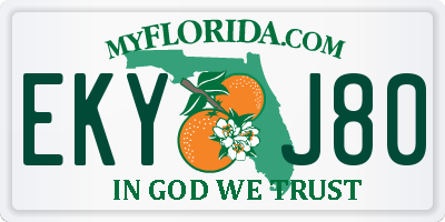FL license plate EKYJ80