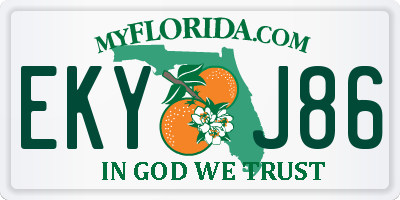 FL license plate EKYJ86