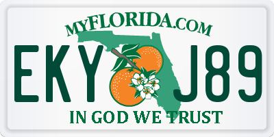 FL license plate EKYJ89