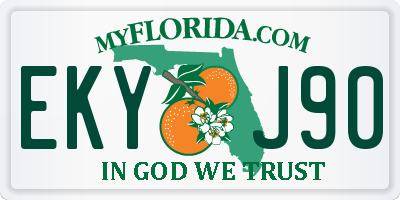 FL license plate EKYJ90