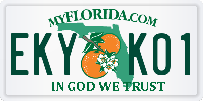 FL license plate EKYK01