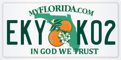 FL license plate EKYK02
