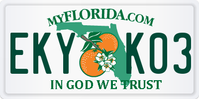 FL license plate EKYK03