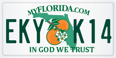 FL license plate EKYK14