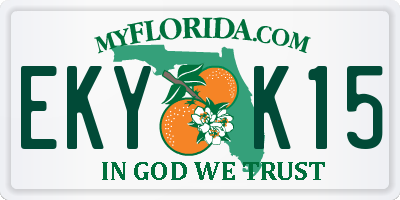 FL license plate EKYK15