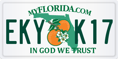 FL license plate EKYK17