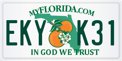 FL license plate EKYK31