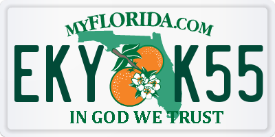 FL license plate EKYK55