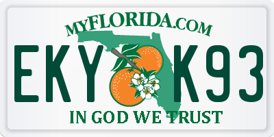 FL license plate EKYK93