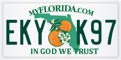 FL license plate EKYK97
